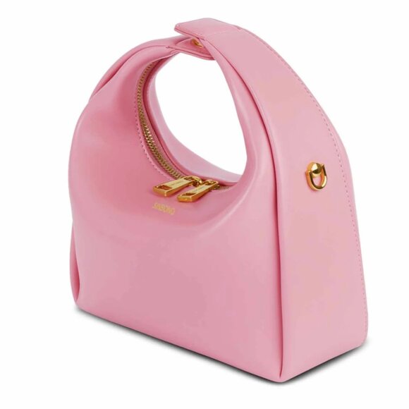 SINBONO Medium Vienna Top Handle Crossbody Bag – Pink | NEW + 2 Gold Chains - Picture 3 of 6